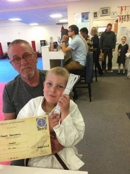 Children passing Karate grading for 4 - 6 years old