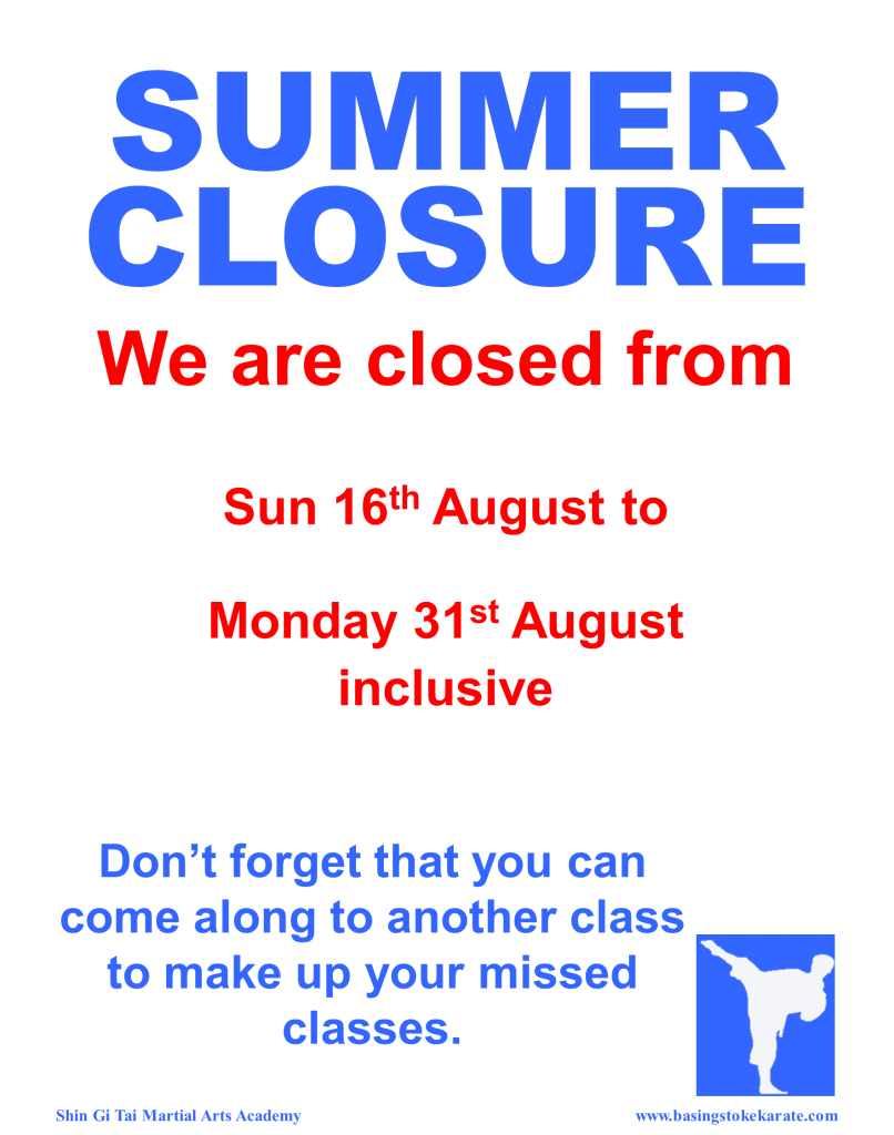 Summer Closure 2015